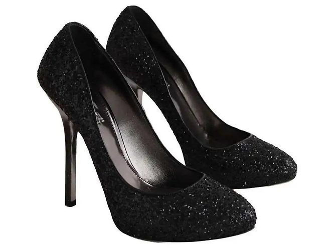 Tacchi Jimmy Choo Neri con Glitter Taglia 40 - vista 3