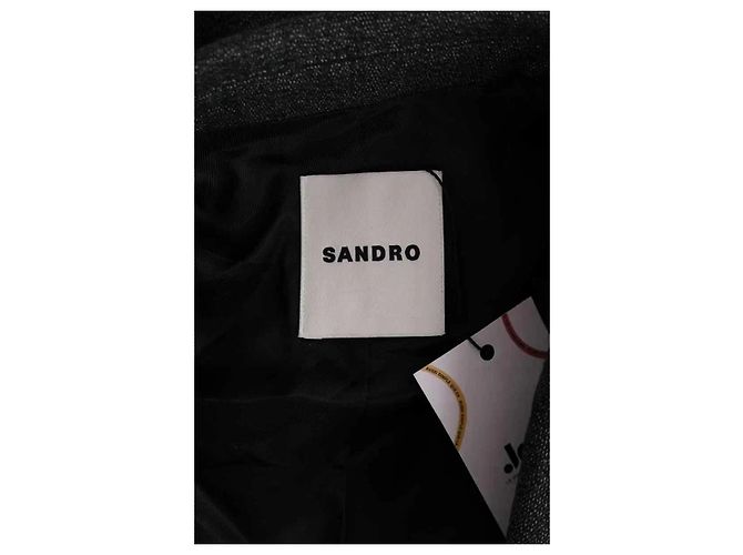 Sandro Grey Wool Coat - view 5