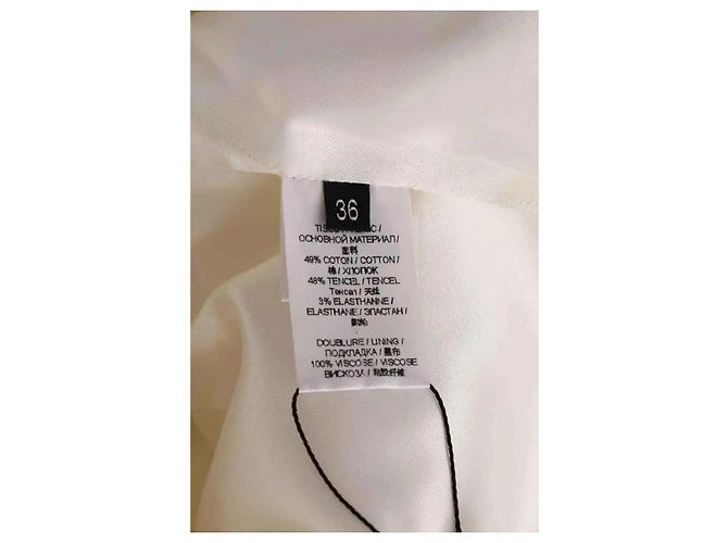 Barbara Bui Cotton Skirt Ecru - view 6