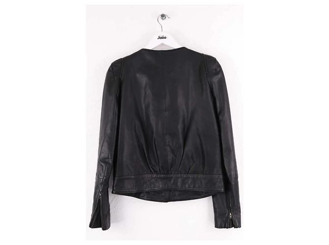 Chaqueta de cuero negra Vanessa Bruno - vista 3