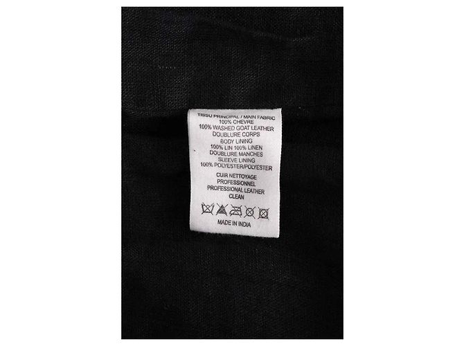 Chaqueta de cuero negra Vanessa Bruno - vista 6