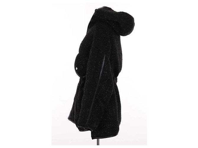 Maje Black Synthetic Coat - view 3