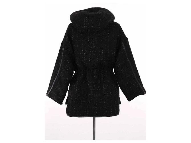 Maje Black Synthetic Coat - view 4