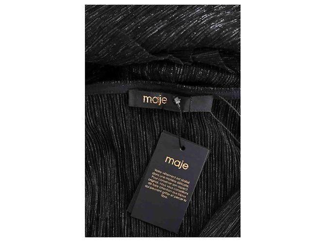 Maje Vestido Ruffiniti negro - vista 5