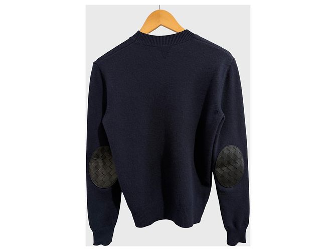 Pull Bottega Veneta bleu marine T.XS - view 2