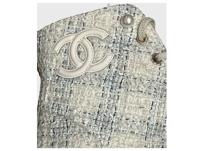 Bottines Chanel blanches T.41 - view 5