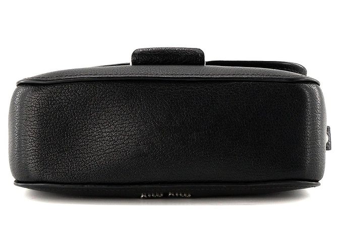MIUMIU - Borsa a tracolla Miu Miu Madras in pelle martellata nera - vista 4