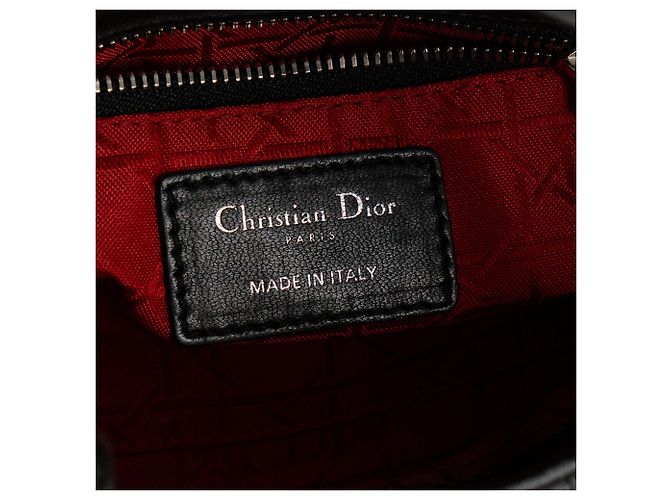 DIOR - Borsa a tracolla Lady Dior mini in pelle cannage nera - vista 8