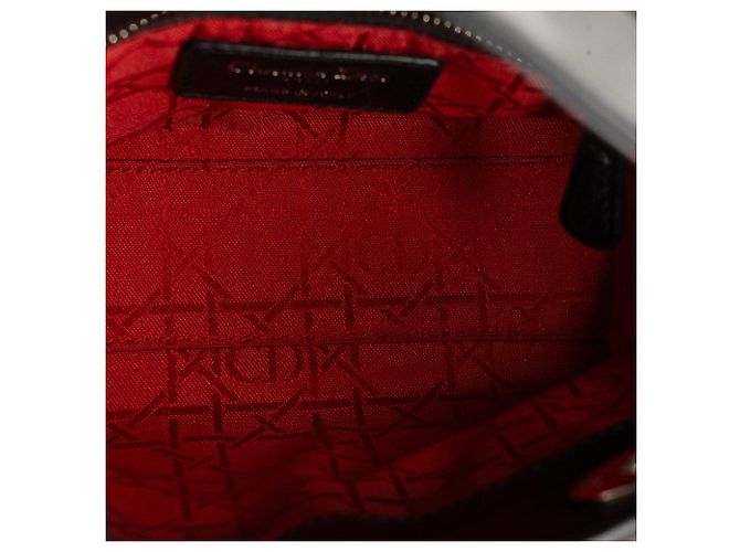 DIOR - Borsa a tracolla Lady Dior mini in pelle cannage nera - vista 9