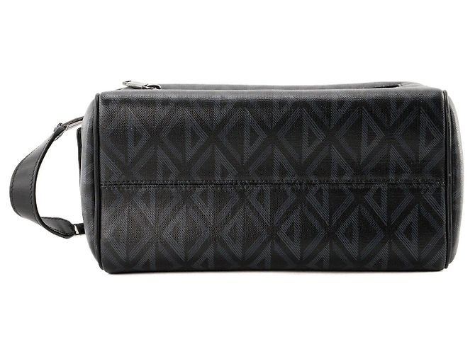DIOR - Necessaire Diamond Dior em toile resinada preta e cinza - vista 4