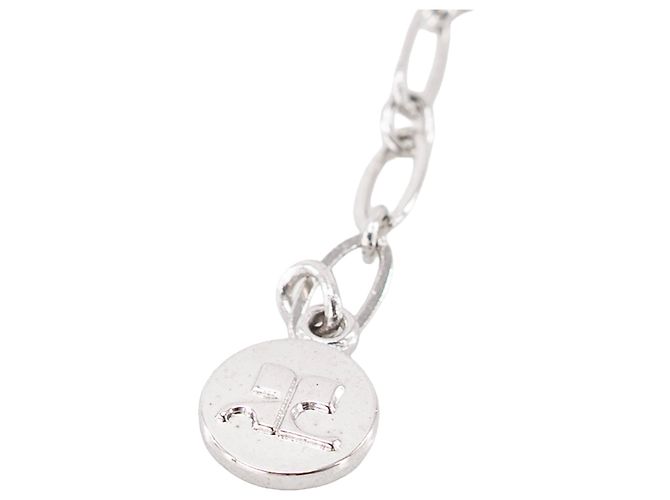 Courreges COURRÈGES - Collana Courrèges in metallo argentato e smalto rosa - vista 4