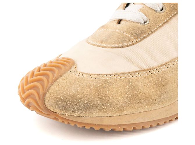 LOEWE - Sneakers Flow Runner 2.0 in tela e camoscio beige (T38) - vista 6