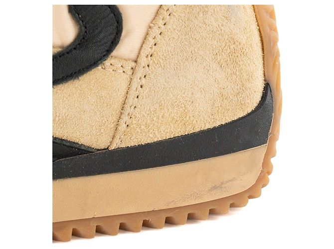 LOEWE - Sneakers Flow Runner 2.0 in tela e camoscio beige (T38) - vista 8