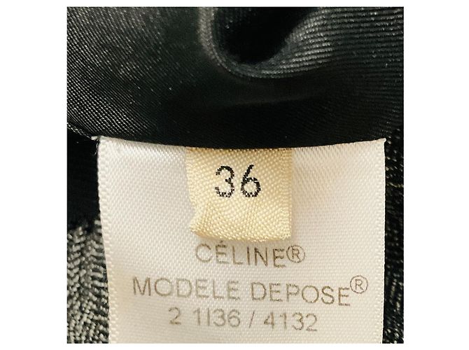 Céline Celine Wollhose mit Nadelstreifen in Anthrazitgrau / Schwarz und elastischem Bund - Ansicht 5