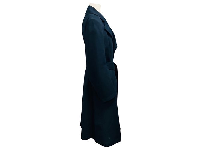 Gabardina con cinturón de lona de algodón azul marino Bottega Veneta - vista 2
