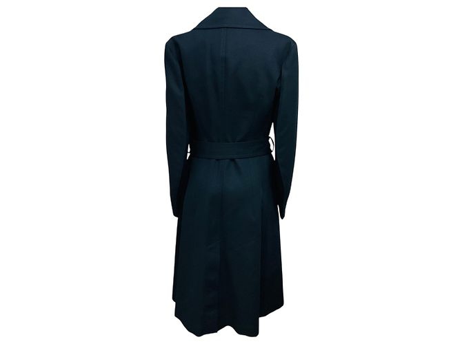 Gabardina con cinturón de lona de algodón azul marino Bottega Veneta - vista 3