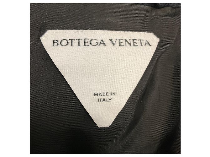 Gabardina con cinturón de lona de algodón azul marino Bottega Veneta - vista 4