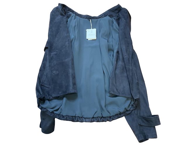 Brunello Cucinelli Night Sky Wildlederjacke - Ansicht 7