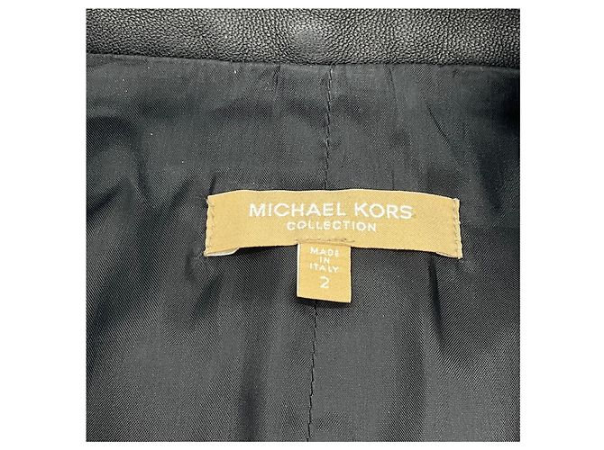 Chaleco Moto de Cuero Negro Michael Kors Collection - vista 4
