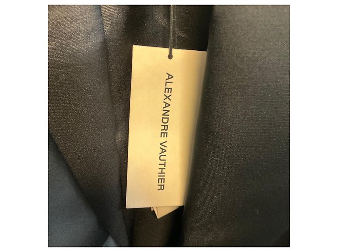 Alexandre Vauthier Samt-Tuxedo-Blazer in Schwarz mit Kristallbesatz - Ansicht 6