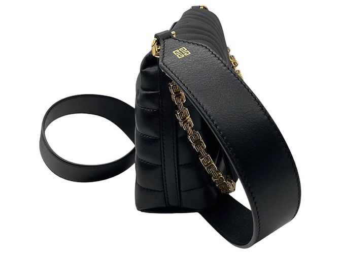 Givenchy Bolso de Hombro Pequeño 4G Acolchado en Piel de Ternera Suave Negra - vista 2