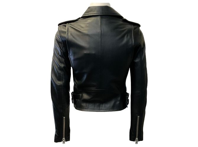 Iro Black Leather Ashville Moto Jacket - view 3