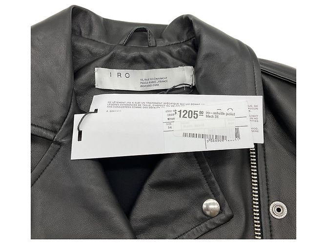Iro Black Leather Ashville Moto Jacket - view 4