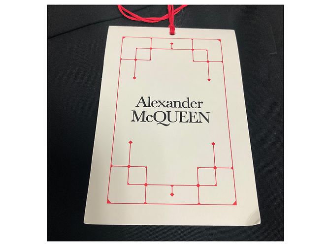 Alexander McQueen schwarze Hose mit hoher Taille und weitem Bein - Ansicht 6