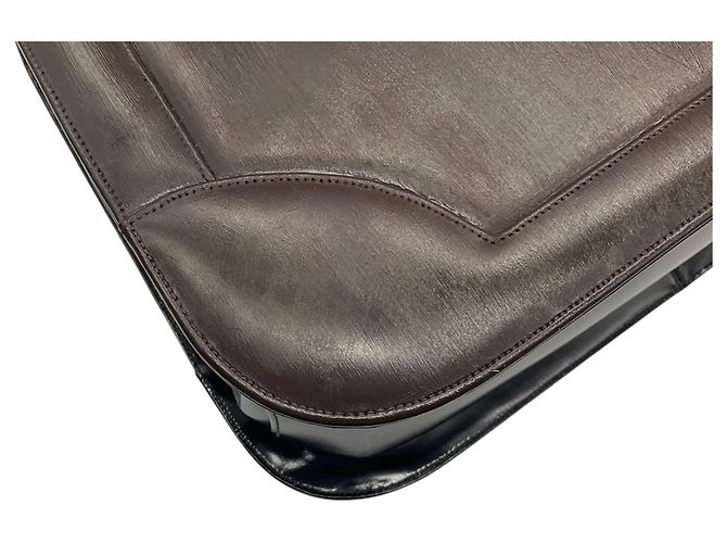 Judith Leiber Brown Leather Top Handle Bag - view 9