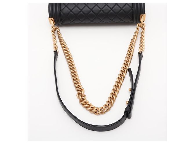 Chanel Borsa a spalla Boy Medium in pelle di vitello trapuntata con doppia cucitura Nero - vista 5