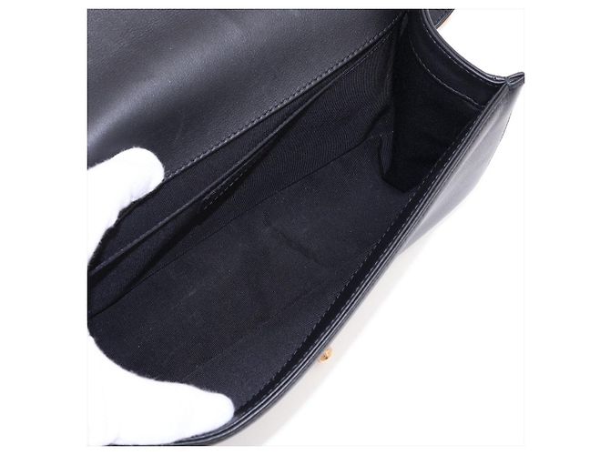 Chanel Borsa a spalla Boy Medium in pelle di vitello trapuntata con doppia cucitura Nero - vista 7