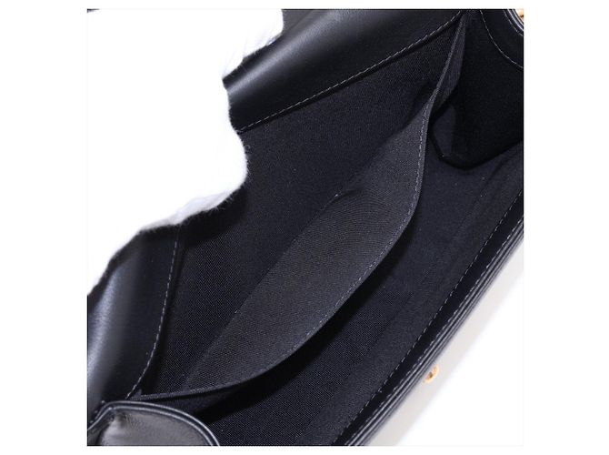 Chanel Borsa a spalla Boy Medium in pelle di vitello trapuntata con doppia cucitura Nero - vista 8