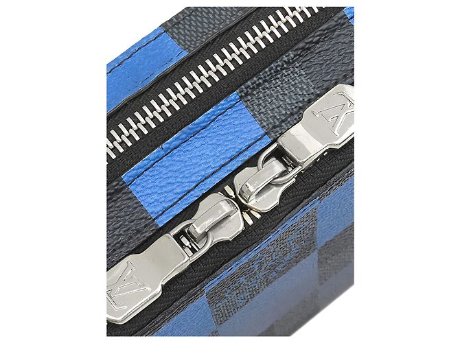 Borsa a tracolla portafoglio Louis Vuitton Damier Graphite Giant Alpha Blu - vista 13