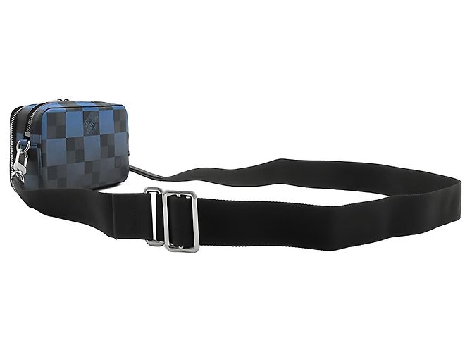 Borsa a tracolla portafoglio Louis Vuitton Damier Graphite Giant Alpha Blu - vista 2