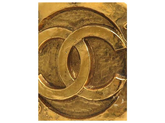 Orecchini a clip rotondi Chanel CC placcati in oro - vista 4