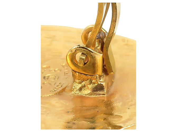 Orecchini a clip rotondi Chanel CC placcati in oro - vista 6