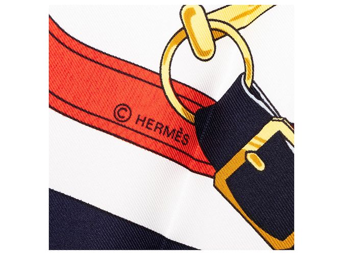 Pañuelo de seda Hermès Eperon D Or Azul 90 Scarves - vista 3