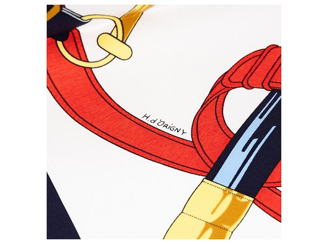 Pañuelo de seda Hermès Eperon D Or Azul 90 Scarves - vista 6