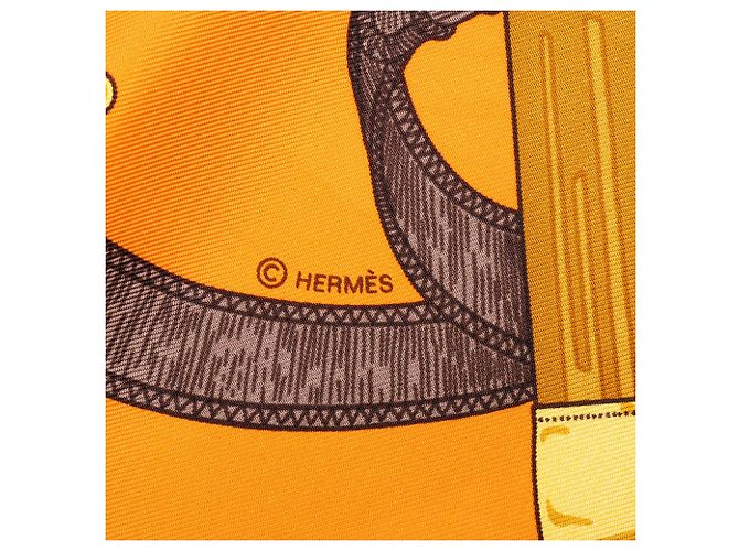 Hermès Eperon D Or Seidentuch Braun 90 - Ansicht 4