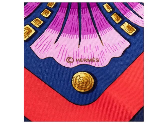 Foulard di seta Hermès Cheval Turc Blu 90 Scarves - vista 5