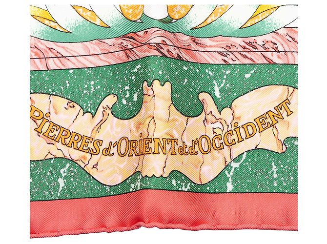 Hermès Pierres D Orient Et D Occident Seidentuch Weiß 90 - Ansicht 6