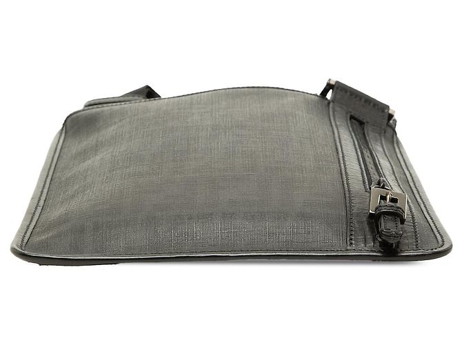 Borsa a tracolla Fendi Zucca Spalmati nera - vista 3