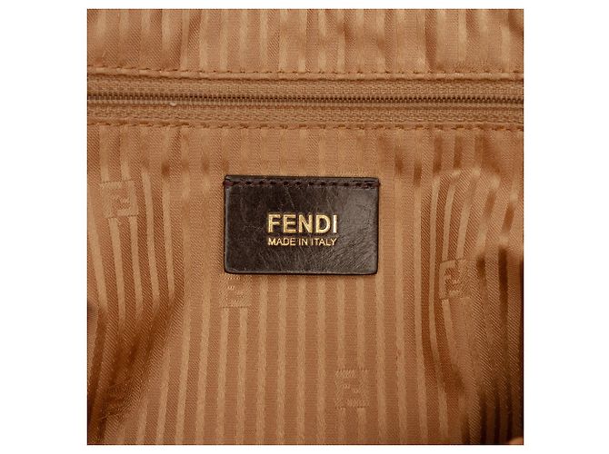 Borsa a tracolla Fendi Mamma Forever Large in pelle di vitello Marrone - vista 5