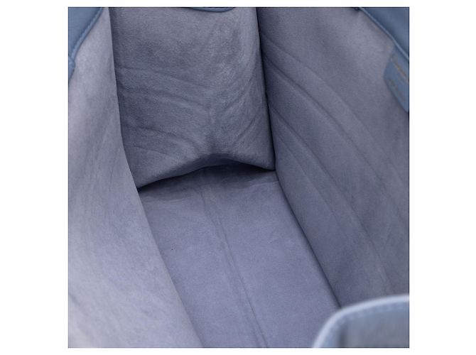 Book Tote Dior Medium in pelle goffrata Blu - vista 6