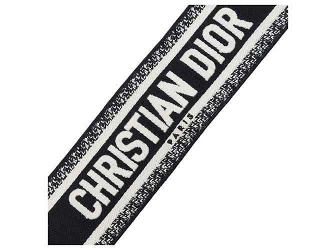 Dior bestickter Canvas-Bagstrap in Schwarz - Ansicht 2