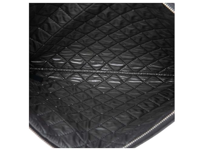 Clutch Chanel Deauville O Case Large in denim grigio con paillettes - vista 4