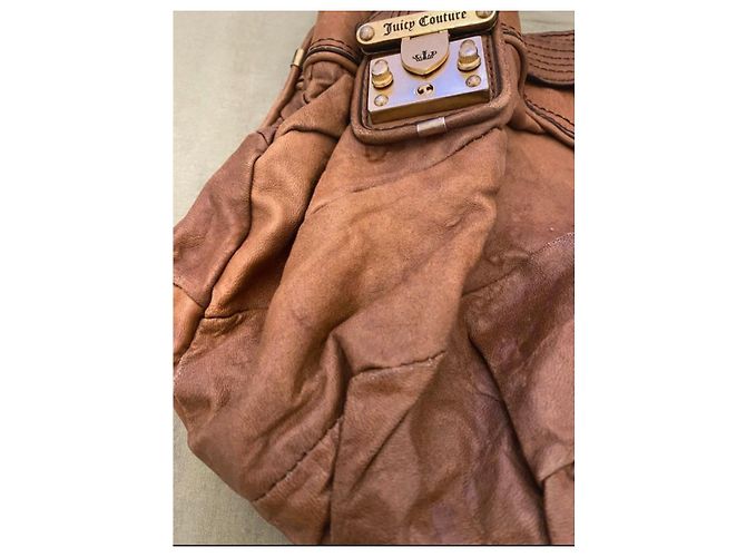 Borsa a mano in pelle marrone Juicy Couture - vista 3