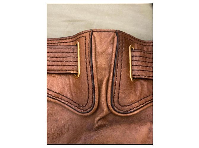 Borsa a mano in pelle marrone Juicy Couture - vista 5