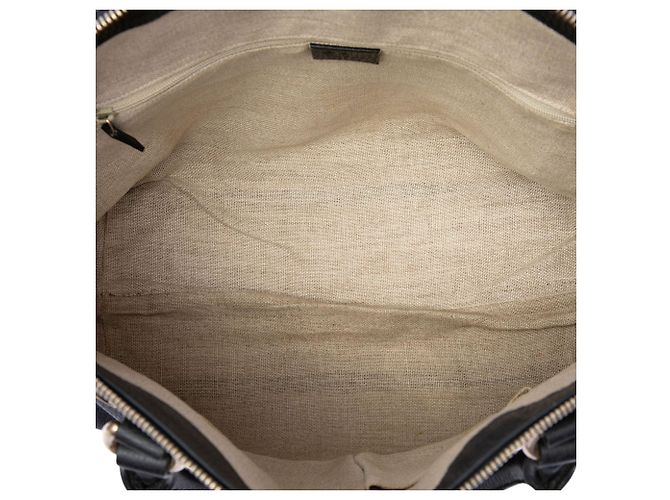 Borsa Dome Satchel Gucci Medium in pelle di vitello nera con ciondolo GG - vista 4