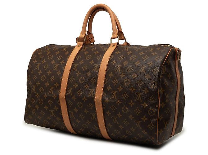 Borsa da viaggio Louis Vuitton Monogram Keepall Bandouliere 50 Marrone - vista 2